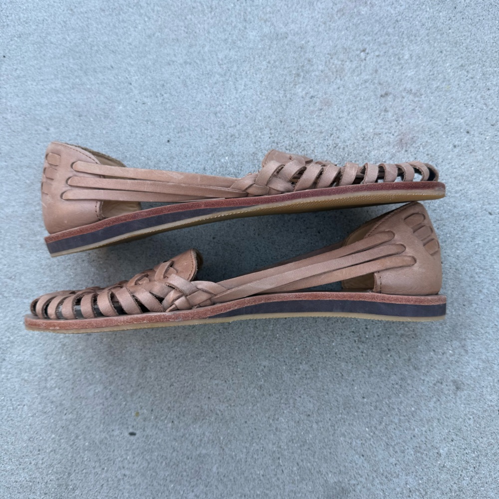 Nisolo Tan Leather Woven Huarache Sandals Women’s Size 7.5 - Picture 4 of 7